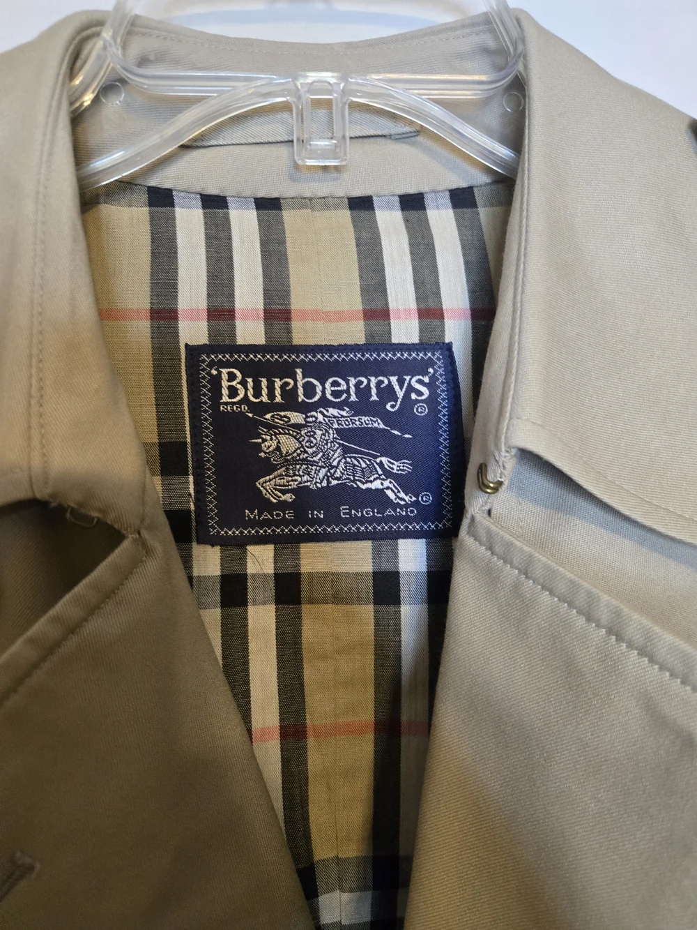 Sold! Vintage 1980 Burberry's Beige Classic Trench Coat Womens Size 12 Long - Picture 4 of 9